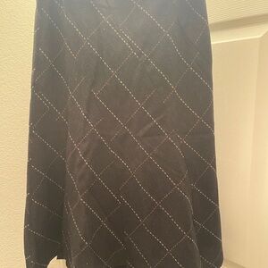 Elegant Black Checkered Women's Skirt